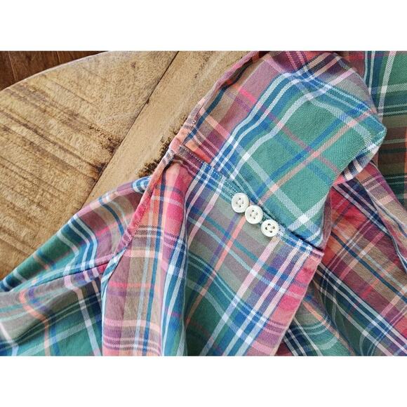 Ralph Lauren Custom Fit Plaid Button Down Shirt Men's Size XL Preppy Nautical - Picture 9 of 13